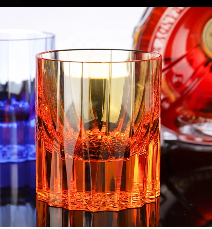 product 2023 new design colorful luxury  whisky  crystal cups wedding and baby shower return gift-30