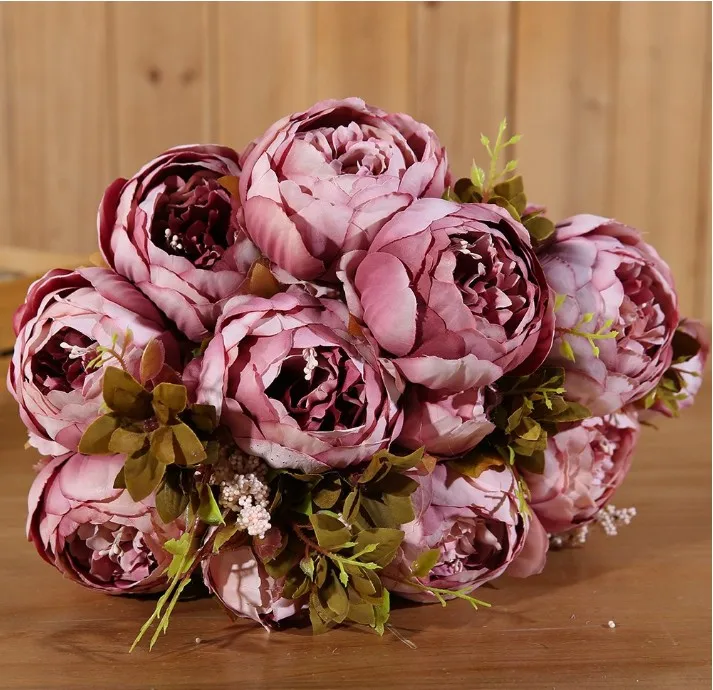Hot Sale Springs Flowers Silk Peony Artificial Flowers Bouquet For
