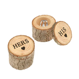 Wooden Ring Box Jewelry Boxes Wedding Supplies