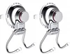 Stainless Steel Vacuum Double Hook Suction Cup Vacuum Suction Cup Hook Holder Household Strong Stainless Steel Hooks