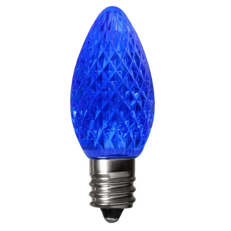 Best Quality C7 Christmas LED Vividcore Blue Light Bulb Faceted Outdoor Decorations