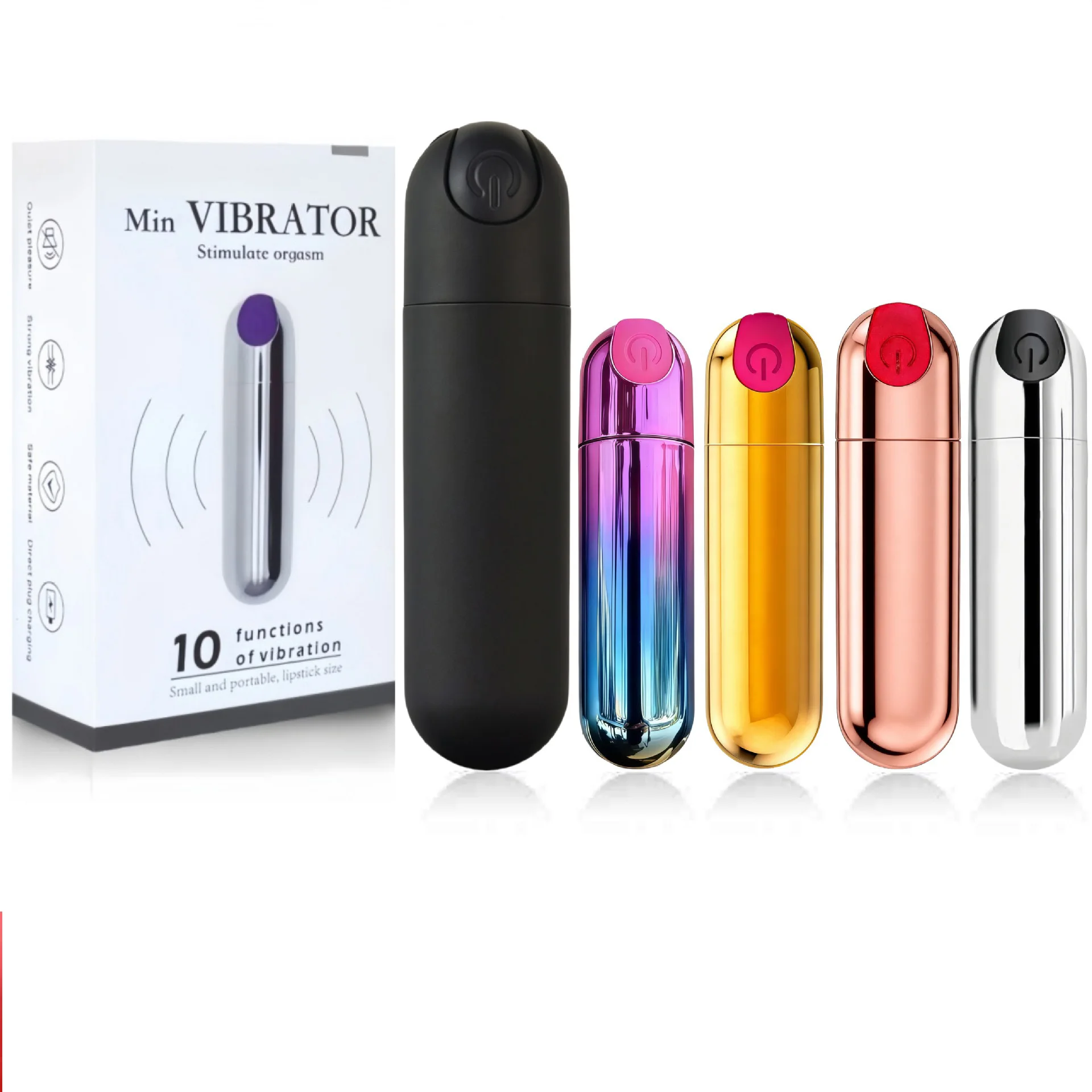 Rechargeable Mini Juming Egg Strong Vibration Sex Toy Colorful Bullet  Vibrator for Women