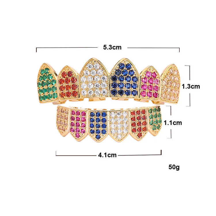 Festival fashion mens rock body jewelry multicolor grillz cheap price hip hop teeth grill