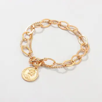 gold coin bracelet designs