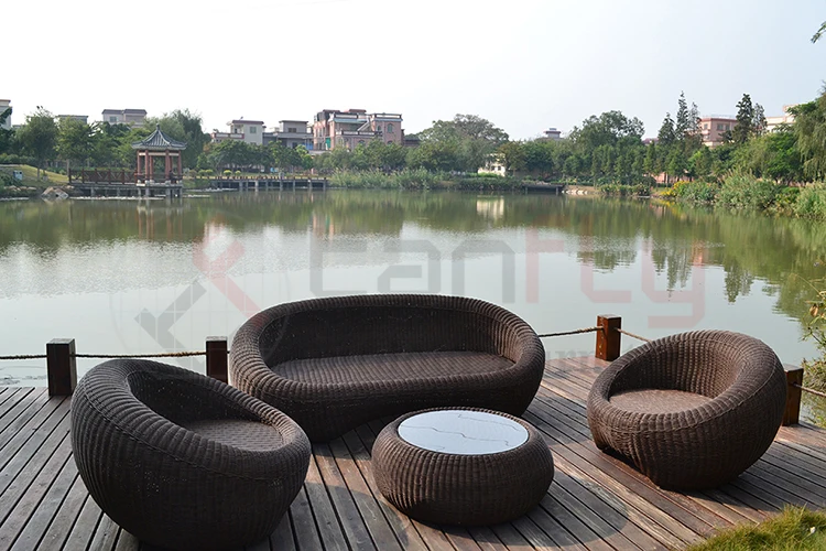 Luxury Garden Furniture Rattan Outdoor Sofa