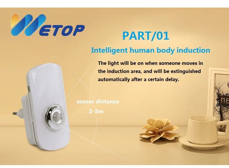 Wetop Plug in Night Light, Warm White LED Nightlight, Dusk to Dawn Sensor, Kids,Bedroom, Bathroom,Hallway, Stairs, Kitchen