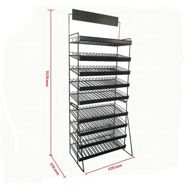 Retail Store Metal Rack Floor Food Snack Biscuit Chips Merchandiser Pos