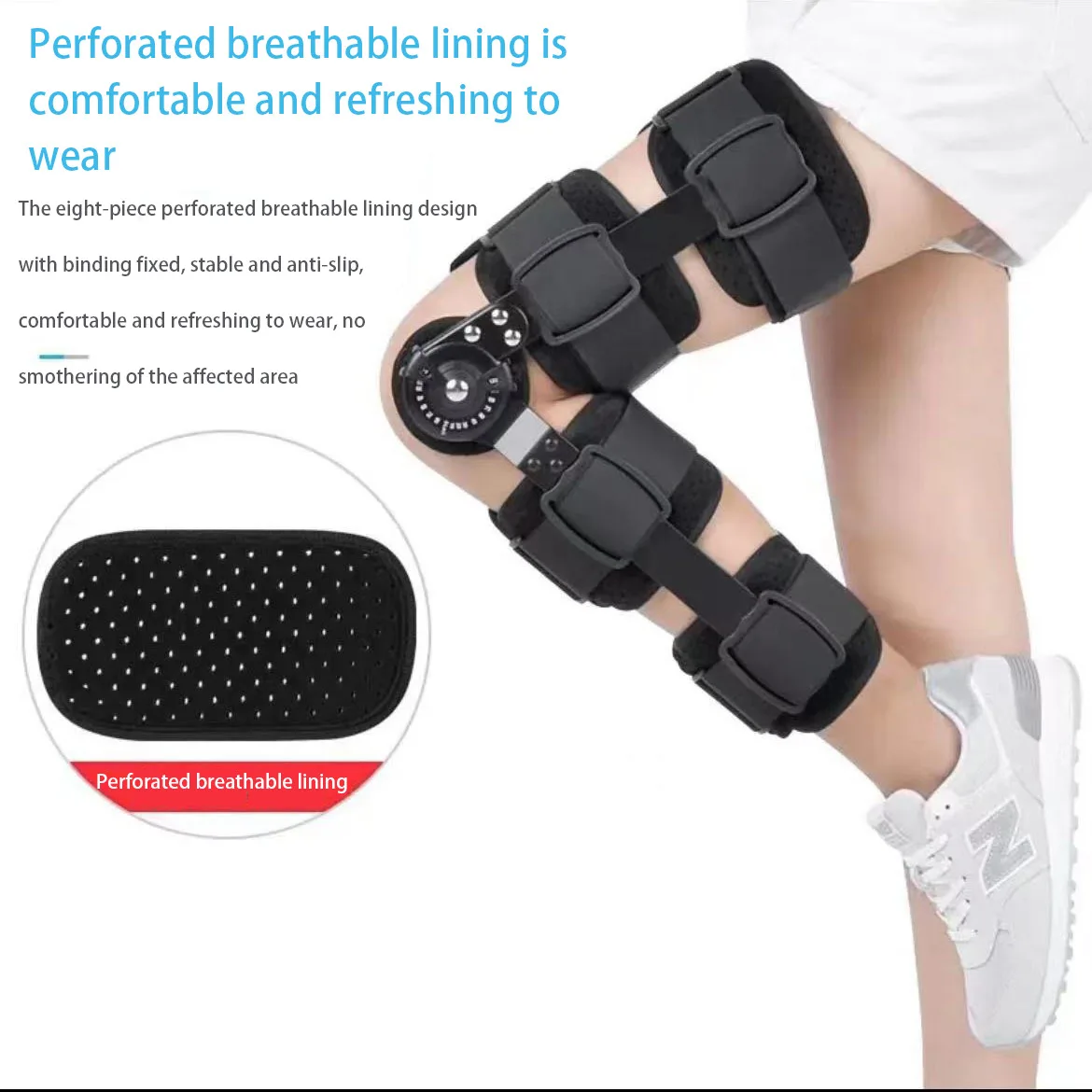 Professional Medical Orthopedic Leg Brace Adjustable Fracture Knee Support Thin Flexible Protective Device Elbow Knee Pads details