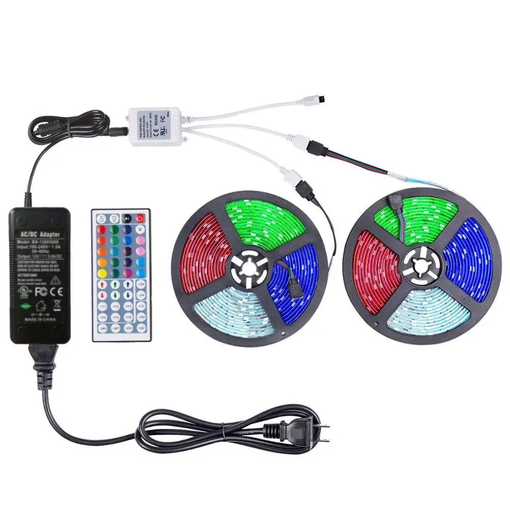 10M LED Strip Lights 5050 SMD DC 12 Volt Dream Color Changing RGB Waterproof LED Neon Tape String Kit