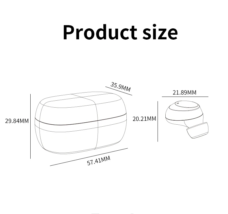 New TWS M7 private patent design BT5.0 Handsfree Sports Mini Earphone full in ear clear sound true wireless Earbuds