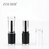 Personal Care Industrial Use Lipstick empty packaging components round cosmetic black lipstick container for gift