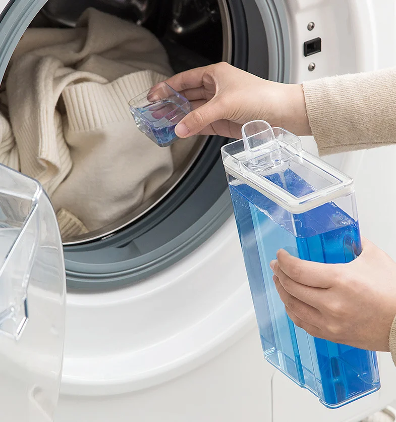 Large Laundry Soap Dispenser,Clear Detergent Holder,Laundry Detergent