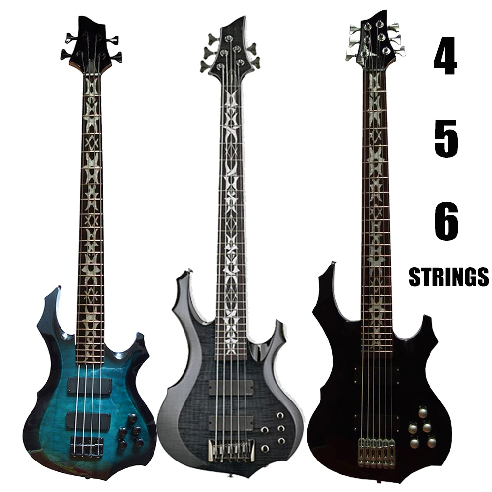 High Quality Guitar With Stain/bright Painting Bass Guitar 4/5/6