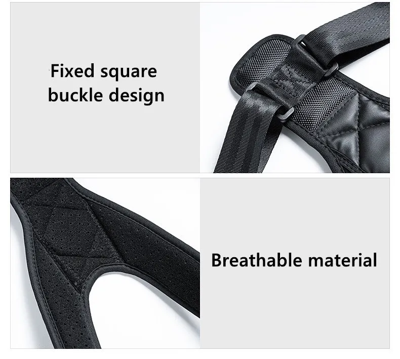 KALOAD Polyester Adjustable Back Support Belt Breathable Chest