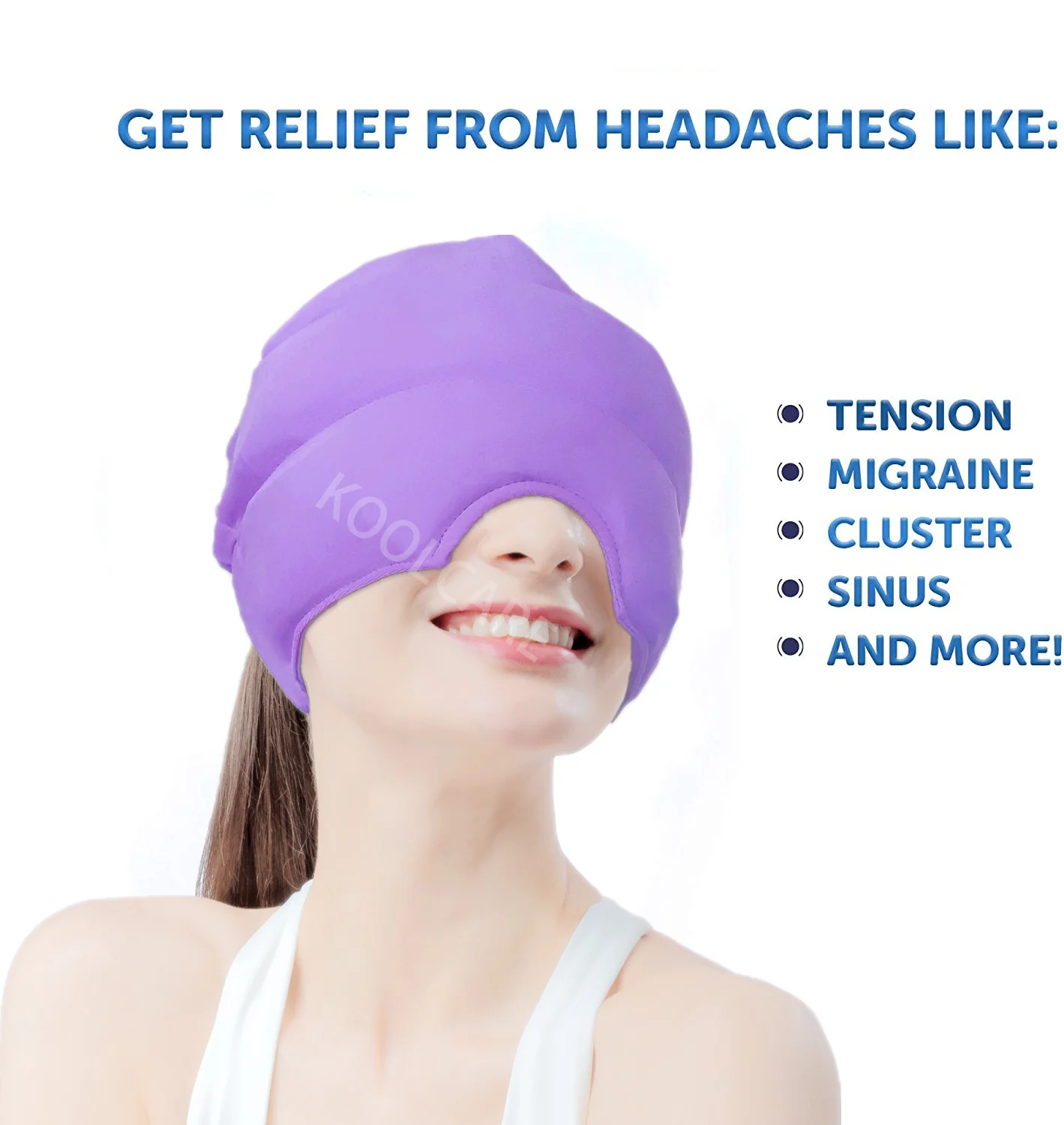 Cold Therapy Headache Relief Cap Flexible Ice Compress Hat Migraine And