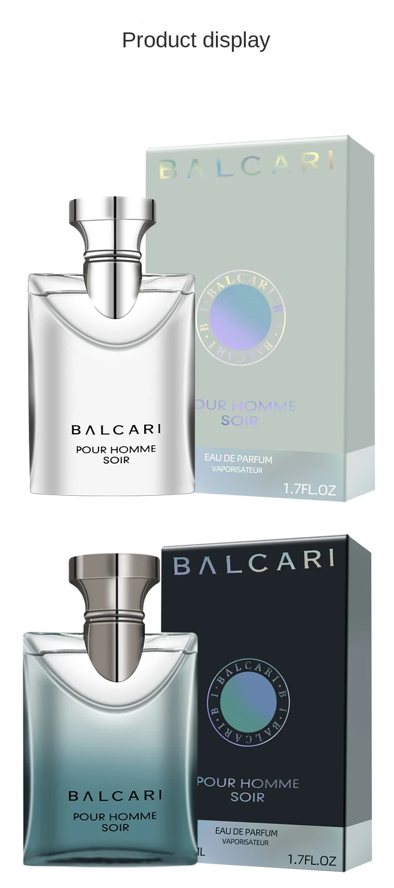 Men's Fresh Light & Lasting Perfume with Tea Fragrance Natural White Tea 50ml Cologne