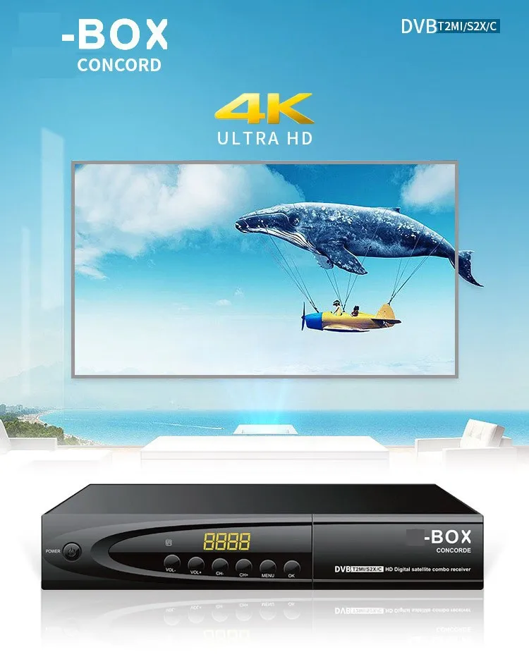 Full HD 1080P Quad Core TV Box DVB T2 S2 COMBO Set Top Box 2 in 1 TV ...