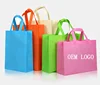 Low Moq Promotional Reusable Pla Non-woven Gift Bag Supermarket Shopping Bag With Logos Custom Print In Stock