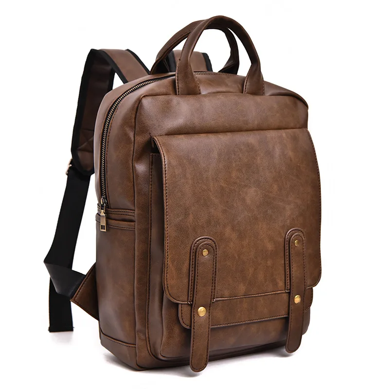 New Backpack Computer Bag Men Bag  School Bag Backpack Casual College Style bags for men leather  backpack