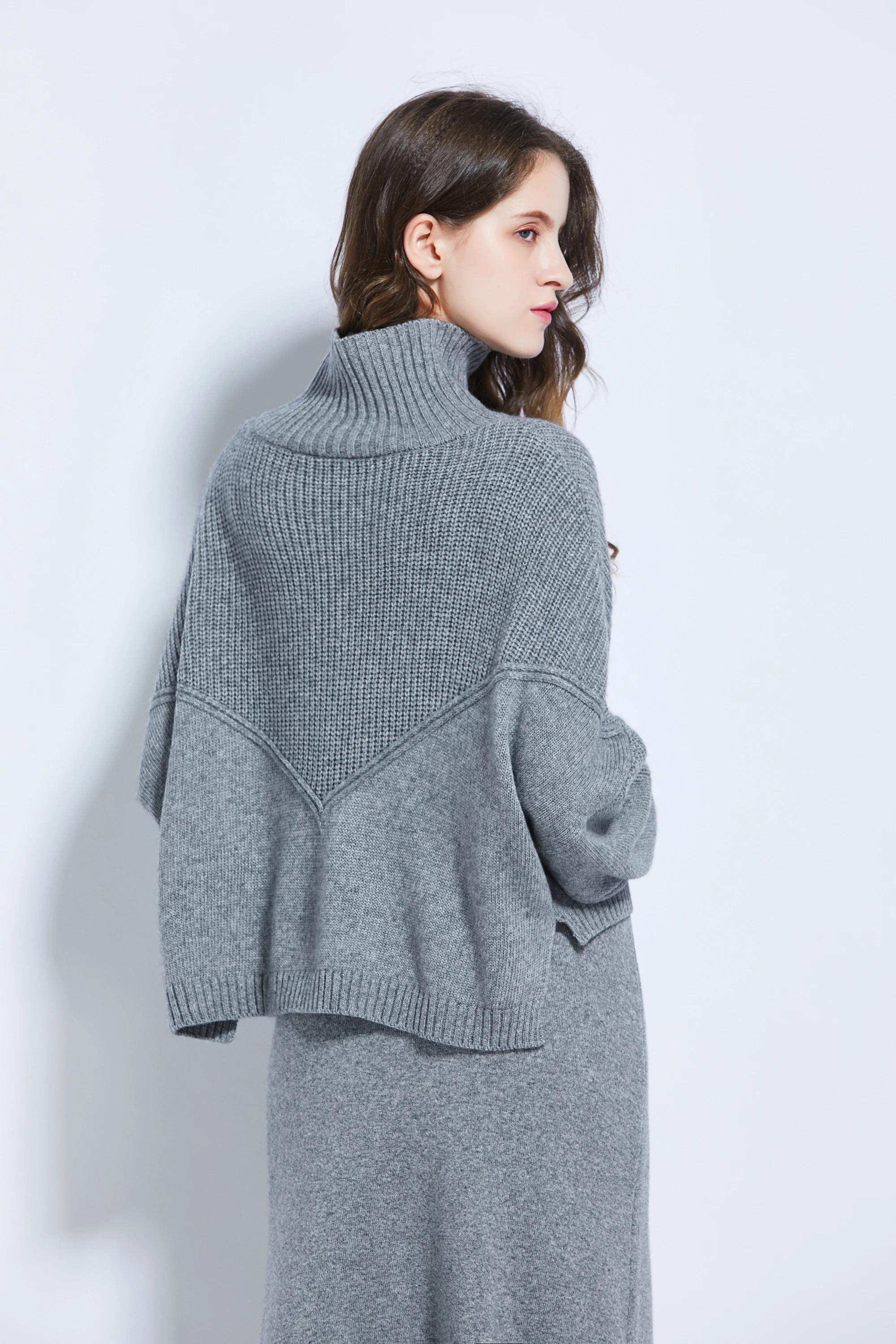 2020 New custom  oversized  High Quality Knitwear cashmere Sweater Sets For Women