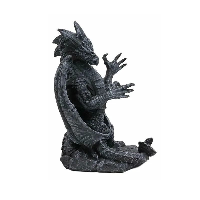 Polyresin Ancient Dragon Cell Phone Holder Home Decor Statue - Buy ...