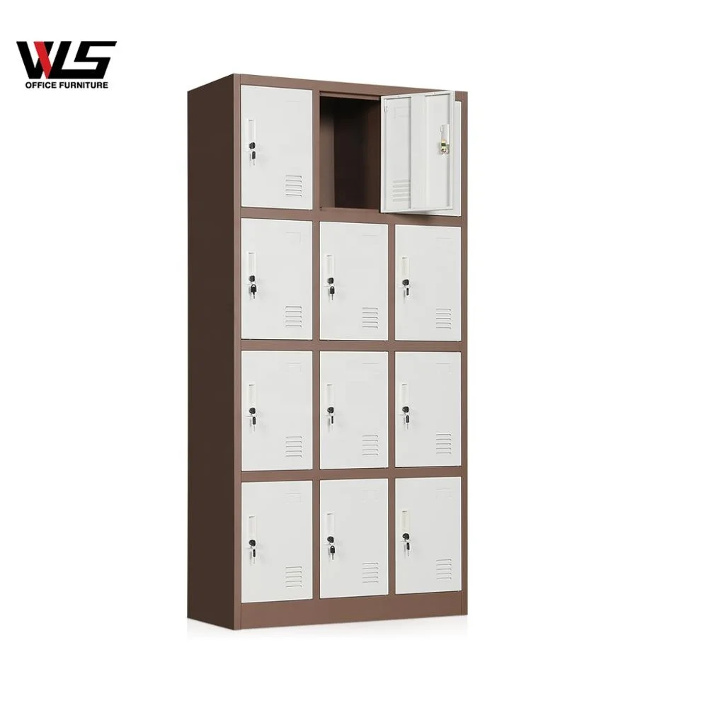 洛阳垂直家具员工服装存储铁光灰色 12 门金属钢制储物柜制造商