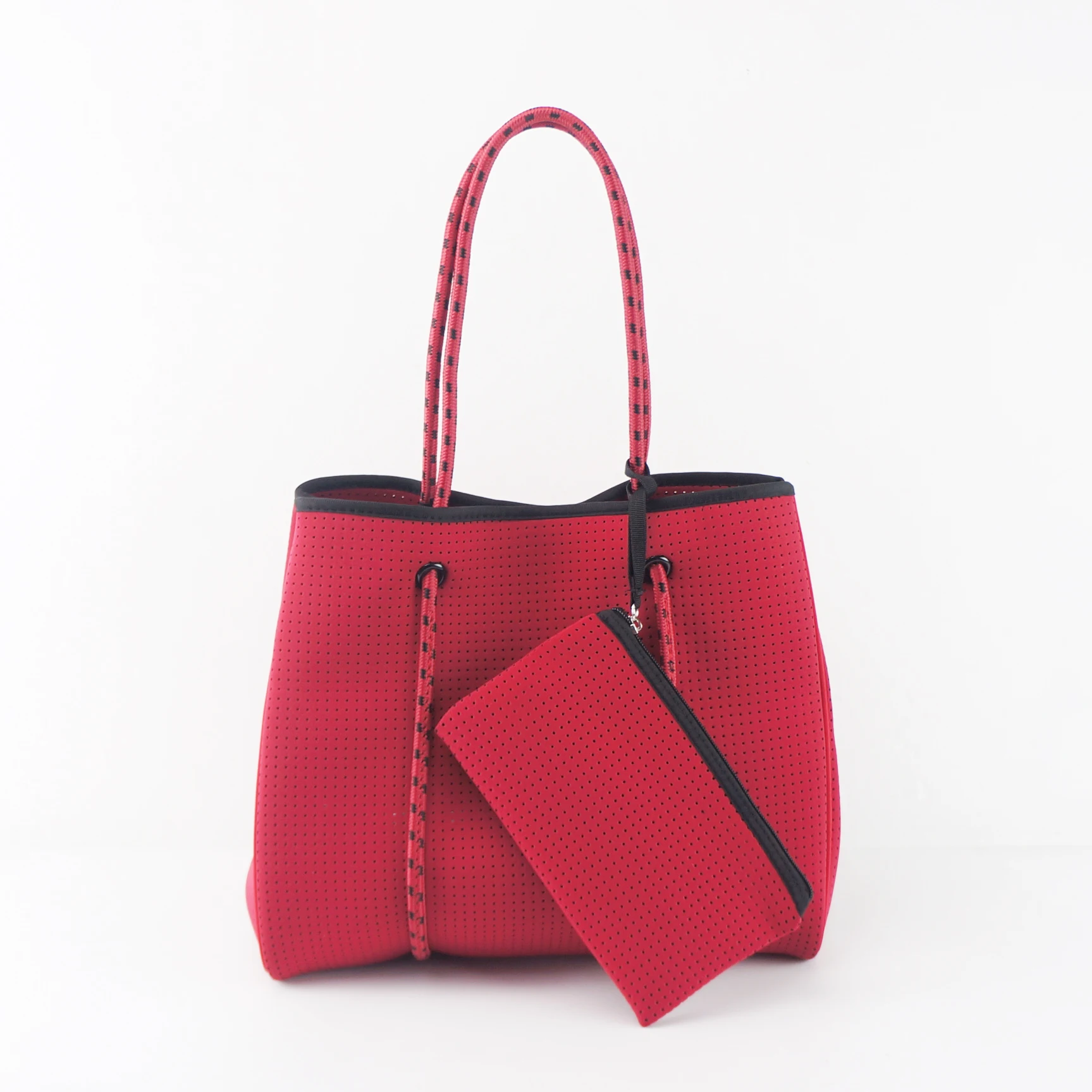 Wholesale Fashion Handbags Designer Perforated Neoprene Tote Bags For