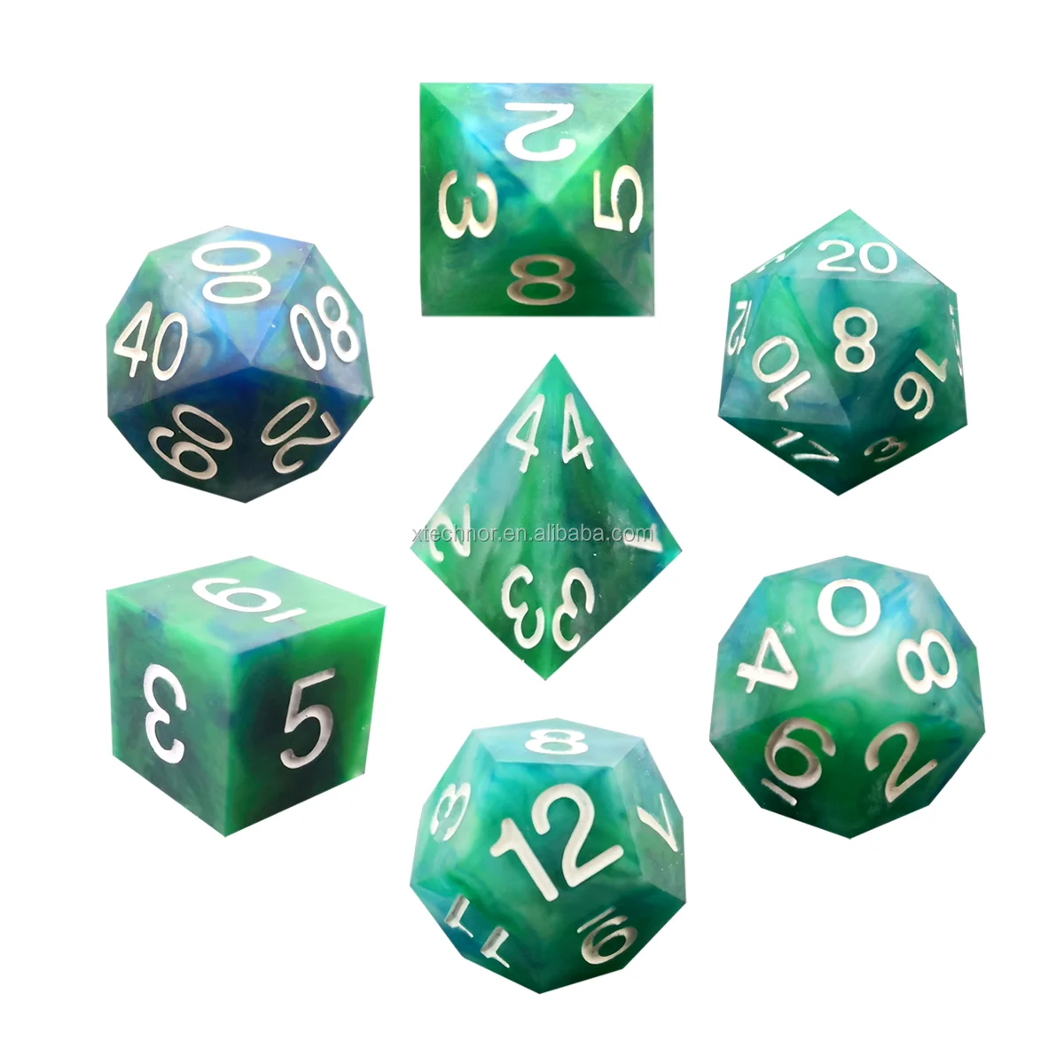 Острый кубик. D20. Контур dice d10. Sa20d.