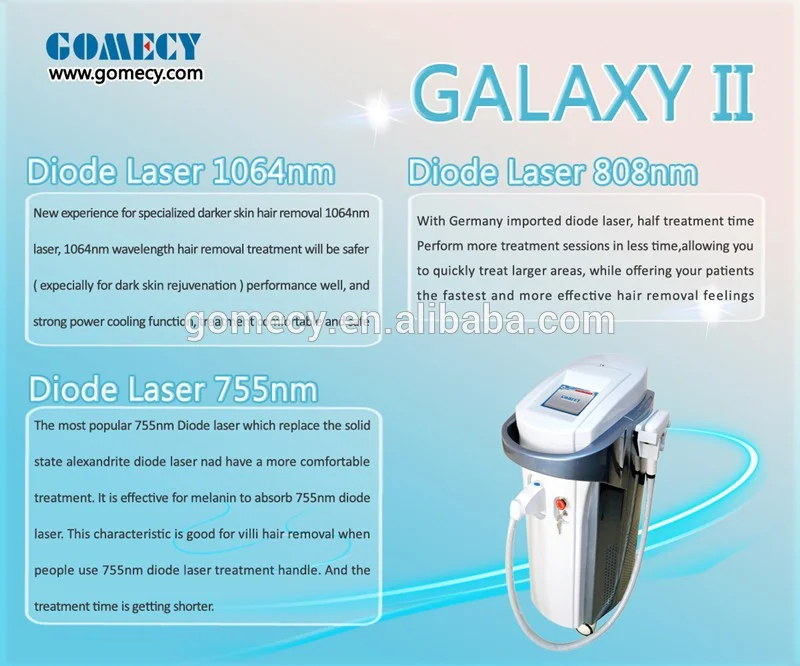 GOMECY triple wavelength 755 808 1064 laser 755nm hair removal equipment laser hair removal machine 808nm diode laser