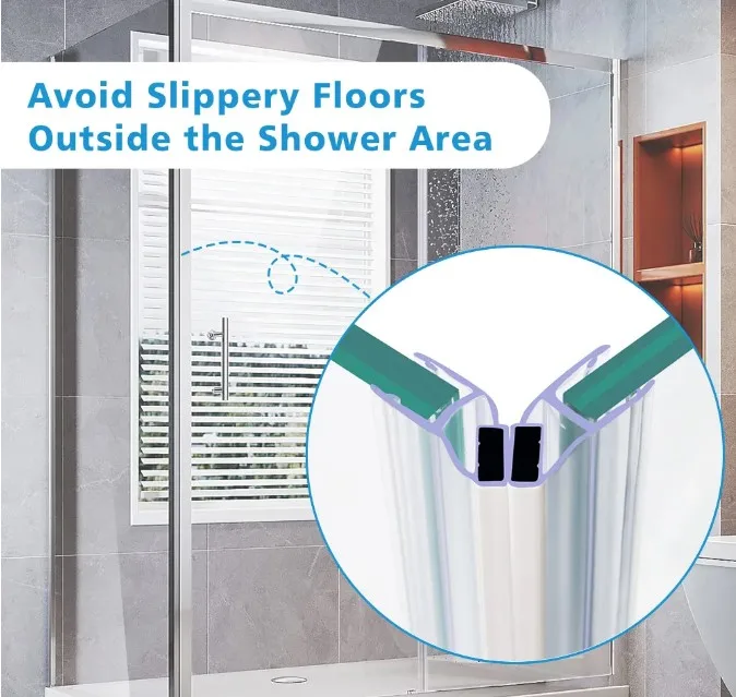 Weather Stripping Flexible Clear Shower Room Plastic Door Bottom