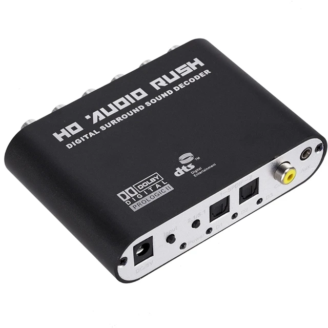 SOUTHSKY 5.1/2.1 Audio Rush Digital Sound Decoder with optical and coaxial inputs and 6 RCA outputs