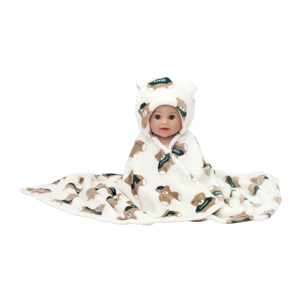 baby blanket with plush duck