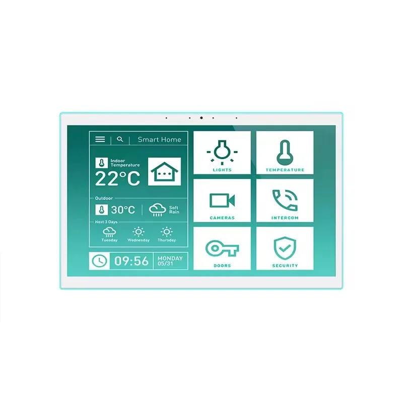 Android tablet showing Splashtop interface controlling a Windows desktop with full mouse cursor and multi-monitor support