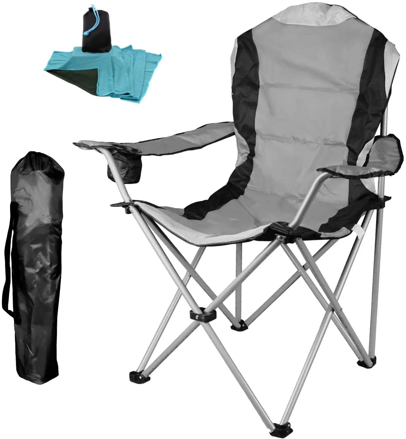 folding camping chair with drink holder 