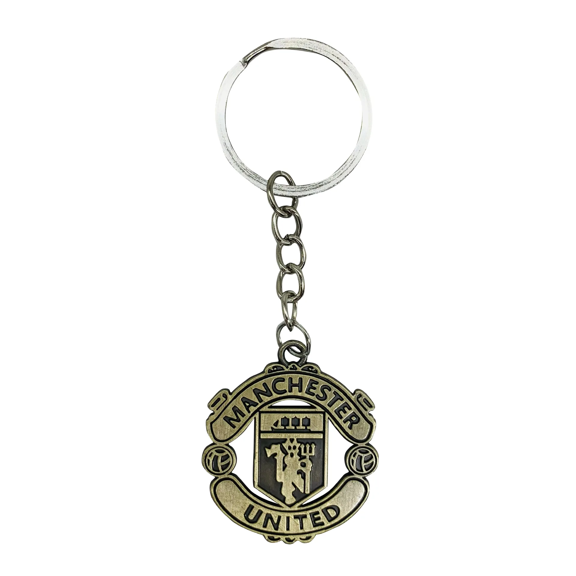 Wholesale Soccer Club Logo 3d Zinc Alloy Keychain Custom Europe's