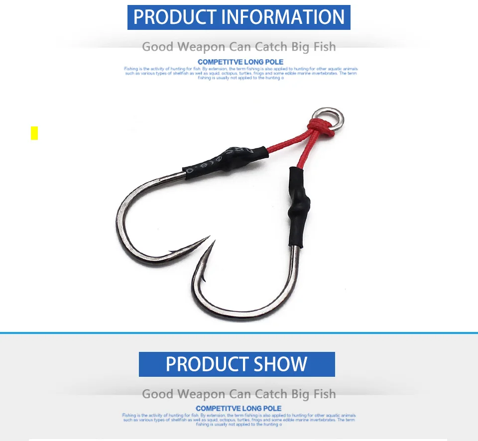 Robben Stainless Jigging Spoon Fishing Hook With Pe Line Saltwater Jig