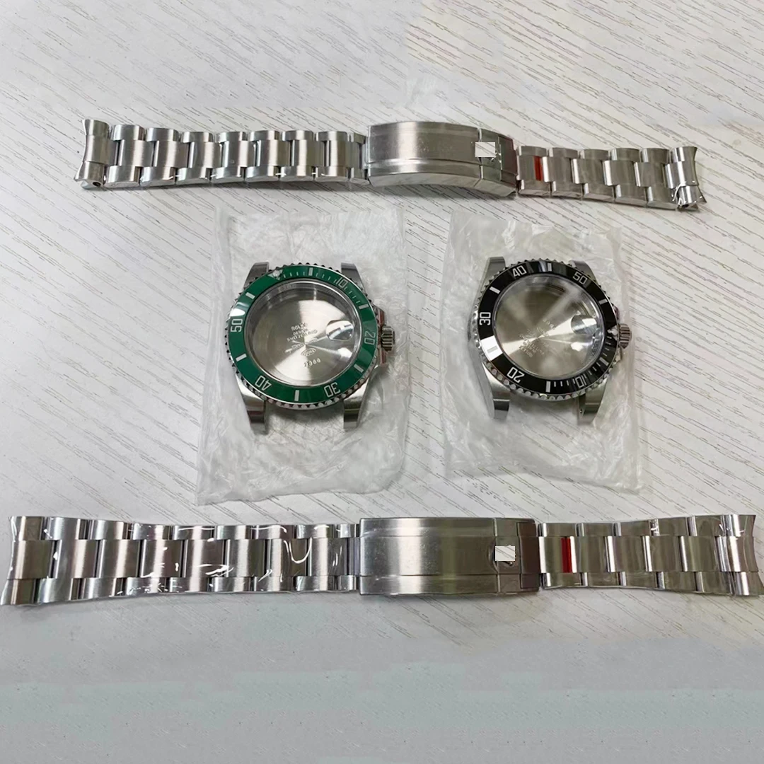 Fit 3135 / Cal.3135/2824 Movement Embedded Ceramic Bezel Black/green ...