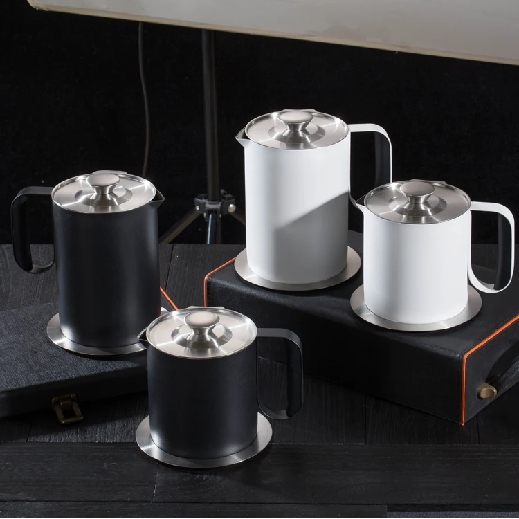 Cooking oil keeper Oil filter mug Stainless steel oil dispenser