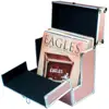 Aluminium 12" Vinyl Record LP Storage Case with unique folding front flap for better access to your LPs (Rose Gold)