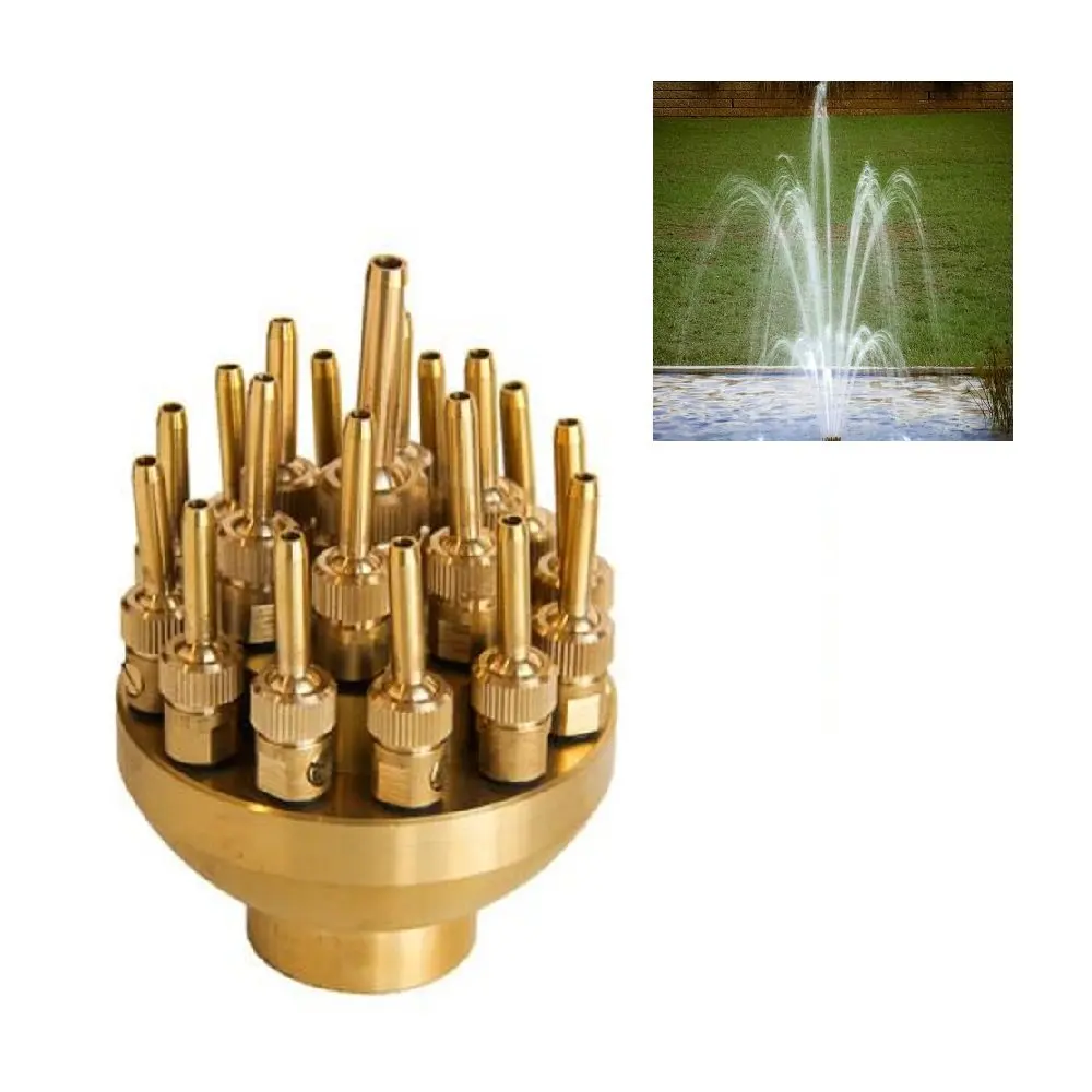 1 1/2 DN40 3 Tier Adjustable Water Fountain Nozzle Spray Pond Sprinkler - For Garden Pond, Amusement Park, Museum, Library