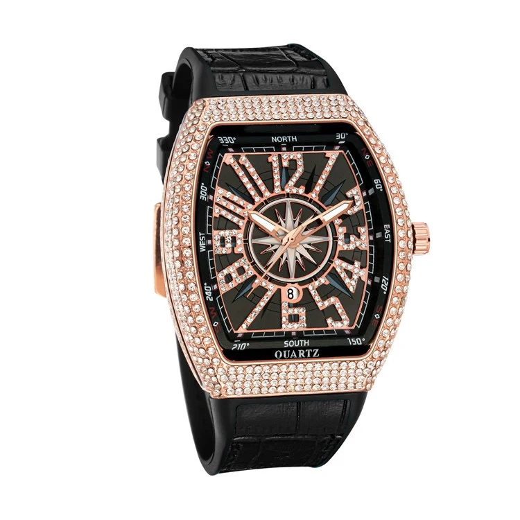 

Original factory FM Luxary Diamond Watch Ice Out Hip Hop Watch Watch Dial Diamonds