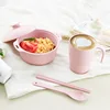 Eco-friendly kids Bamboo Fiber Cup biodegradable wheat straw fiber tableware sets