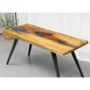 One table order accepted interior decoration DIY river dining table with unique pattern solid wood with clear epoxy resin table