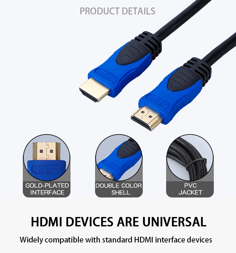 Newest High speed 1.4V 2.0V HDMI cable with Ethernet for TV PC Projector PS3/4 - ANKUX.COM