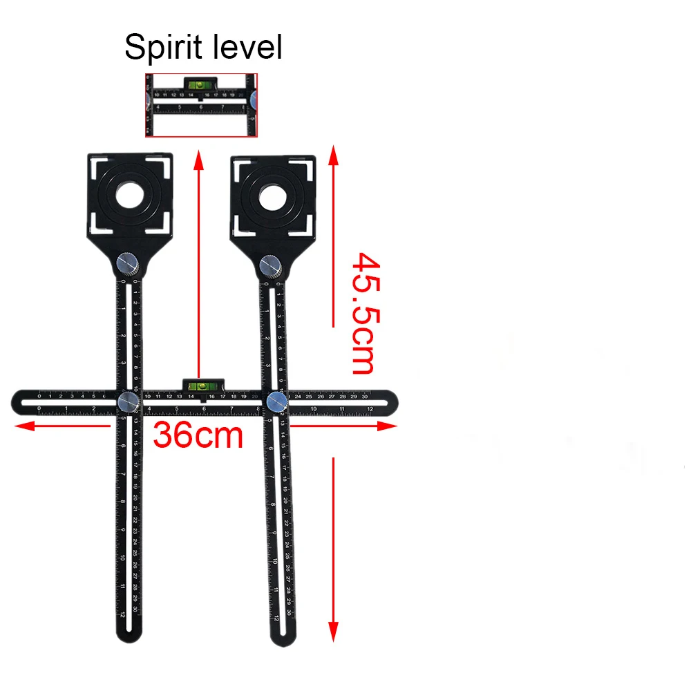 6-sided Angle Measurement Tool Adjustable 6-sides Ruler With Drill ...