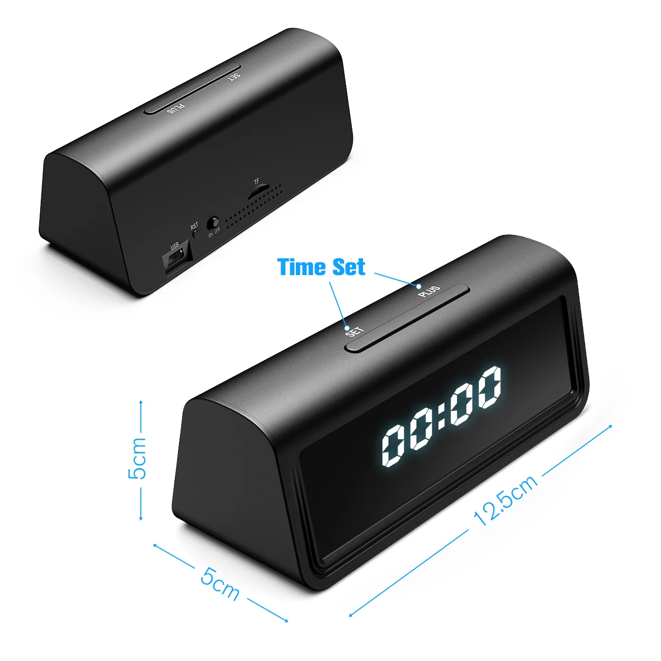 Wireless table  clock IR Night Vision mini dvr camcorder app remote 4K 1080P wifi hidden spy Camera alarm clock