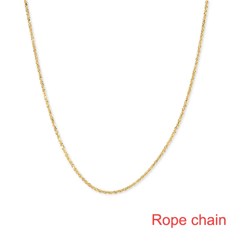 Wholesale Real Gold Women Jewelry 14kt Solid Gold Rope Chain Buy