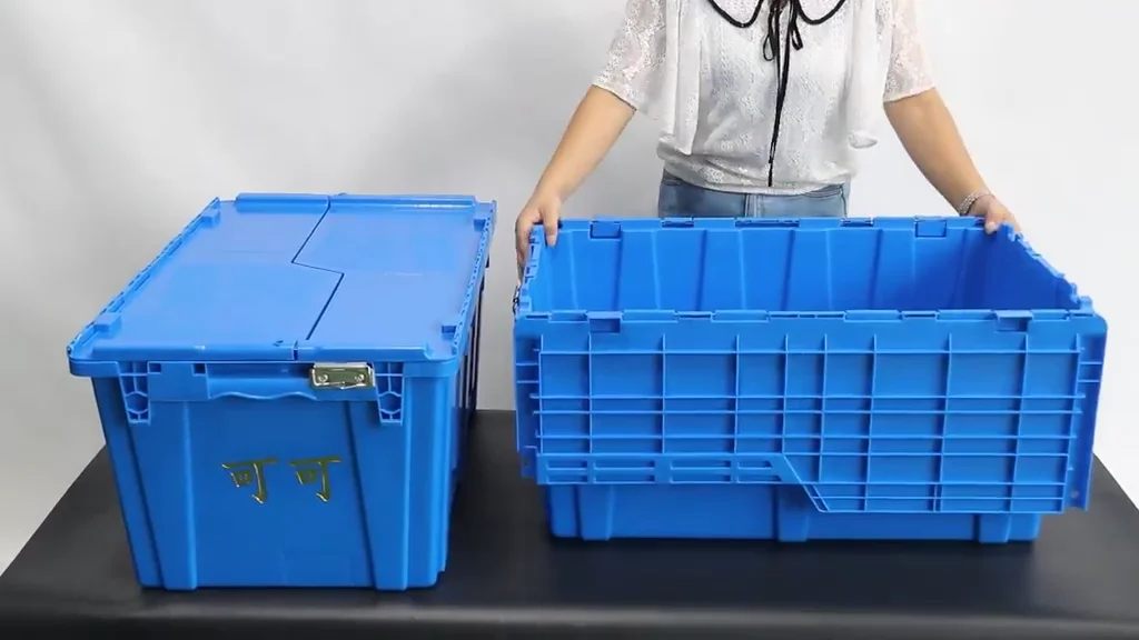 Join 80l Heavy Duty Plastic Stackable Storage Tote Bins Stock Moving