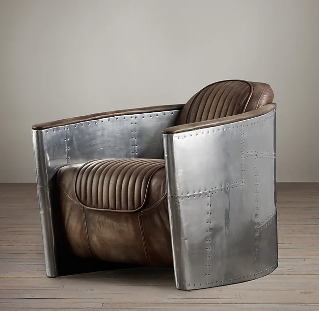 Кресло кожа металл. Restoration Hardware кресло. Кресло Restoration Hardware Авиатор t-avi-sa-0004-k. Aviator Armchair кресло. Кресло Авиатор лофт.