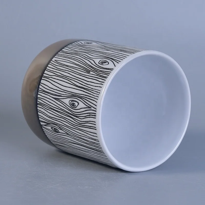 500ml Empty glazed ceramic candle containers votive church candle holders home decoration wholesale